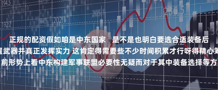 正规的配资假如咱是中东国家   　　是不是也明白要选合适装备后续逐步去打造战斗力全面配置武器并真正发挥实力 　这肯定得需要些不少时间积累才行呀得精心筹备谋划才行吧        总之来说   从当前形势上看中东构建军事联盟必要性无疑而对于其中装备选择等方面中国或许会在这过程中发挥重要助力作用不知屏幕前的你觉得如何看法还盼各位能多关注   在评论里交流见解也欢迎踊跃点赞   积极分享资讯个人观点 仅